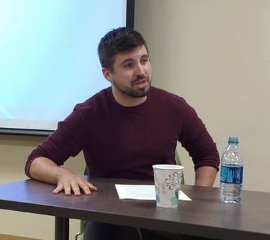 Kyle Pruitt delivering his paper "Reconfiguring the Public Sphere: The Labor Movement, Civil Society, and the Stae from 1870s to the New Deal"