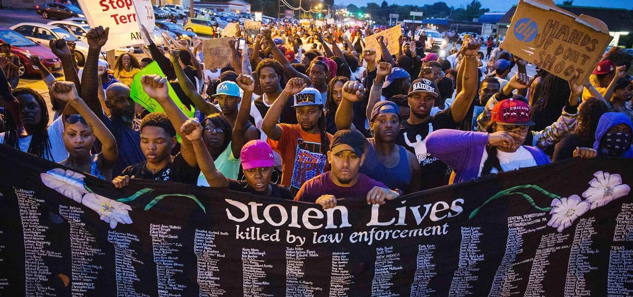 NBC image. Ferguson residents and supporters launched a movement that sought justice for Mike Brown and other "Stolen Lives."