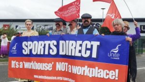 Unions say working conditions at the site seem "Dickensian"