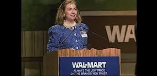 Hillary Clinton joined the shift toward New Democrats, joining the board of anti-union WalMart corporation in the 1980s.