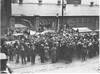 The United Rubber Workers sit-down strike against Goodyear Tire and Rubber, 1936. Credit: Ohio AFL-CIO.