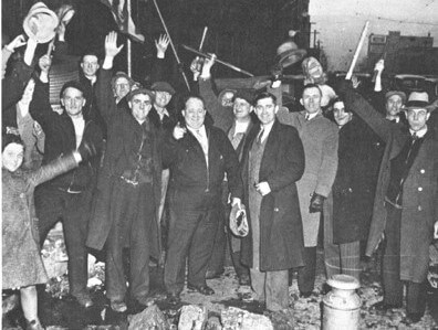 The United Rubber Workers sit-down strike against Goodyear Tire and Rubber, 1936. Credit: Ohio AFL-CIO.
