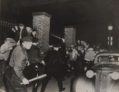 The United Rubber Workers sit-down strike against Goodyear Tire and Rubber, 1936. Credit: Ohio AFL-CIO.